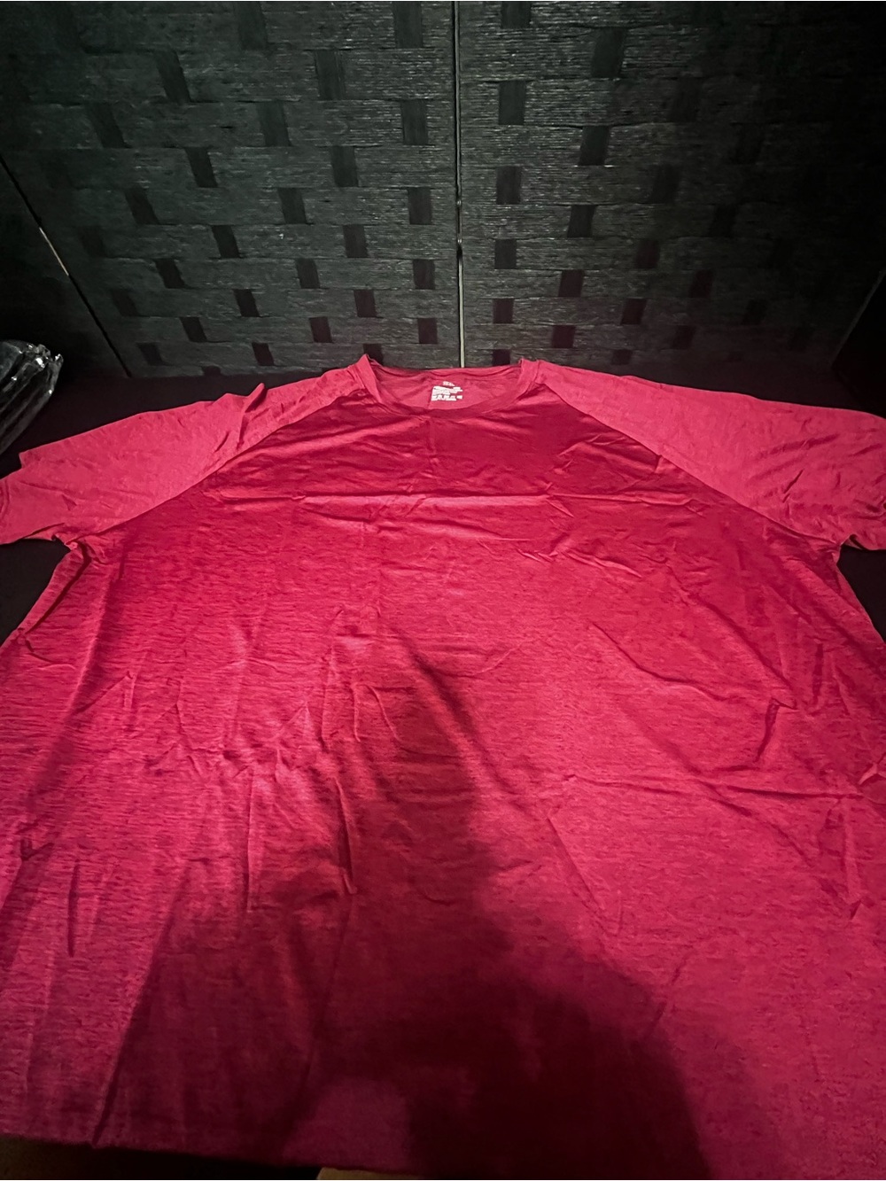Men’s Red polyester Athletic t-shirt in a size 3XL